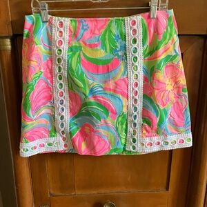 Lilly Pulitzer tropical print skort Sz 8